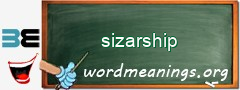 WordMeaning blackboard for sizarship
